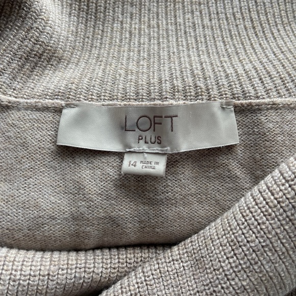 Loft Beige Sweater Size 14 - Picture 2 of 3